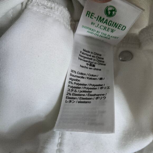 J Crew 9" Demi Boot Crop Jeans White Womens size 25 0694 - Picture 5 of 11